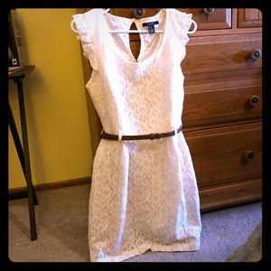 Forever 21 Cream Lace Dress, Size Medium